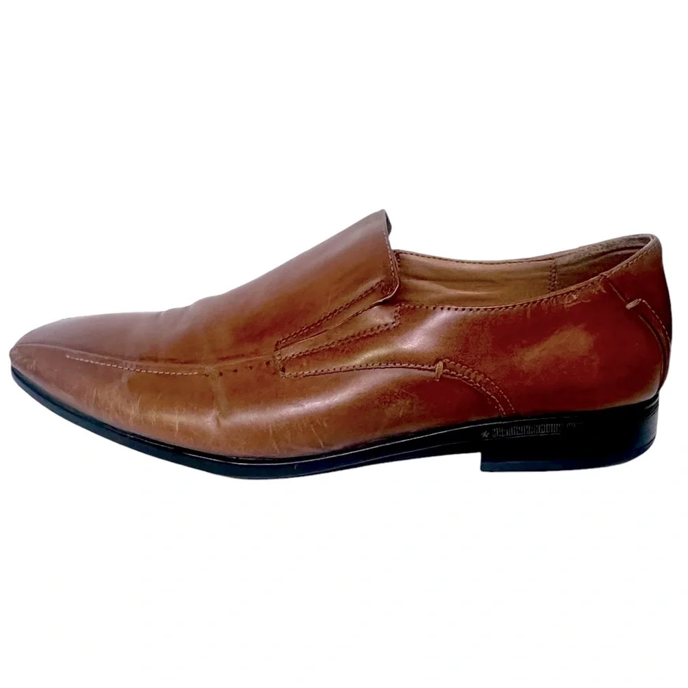 Aldo Brown Leather Slip On Casual Dress Loafers Mens 12